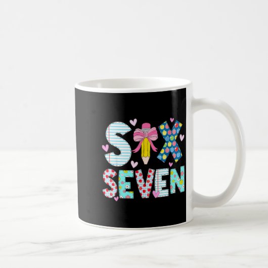 Six Seven Meme 67 Teacher Women Students Kids 6-7  Kaffeetasse (Rechts)