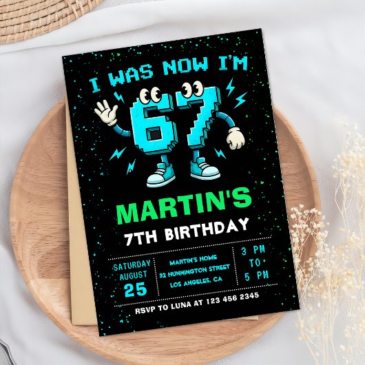 Six Seven Meme 6 7 Birthday Einladung