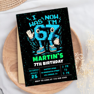 Six Seven Meme 6 7 Birthday Invitation Einladung