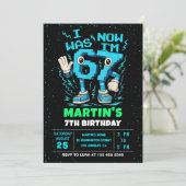 Six Seven Meme 6 7 Birthday Invitation Einladung (Stehend Vorderseite)