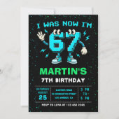 Six Seven Meme 6 7 Geburtstag Einladung (Vorderseite)