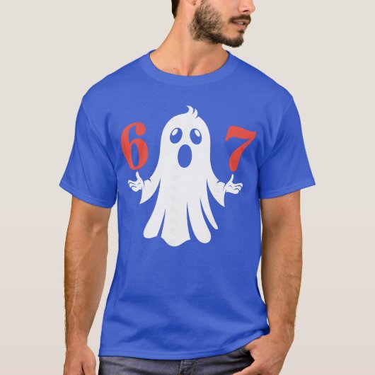 Six Seven Meme 6 7 Halloween Ghost Costume T-Shirt (Vorderseite)