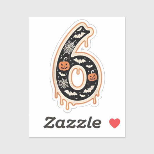 Six Seven Meme 6 7 Halloween Kostümcouch Aufkleber (Blatt)