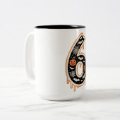 Six Seven Meme 6 7 Halloween Kostümcouch Zweifarbige Tasse (Vorderseite Links)