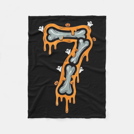 Six Seven Meme 6 7 Skeleton Halloween Costume Coup Fleecedecke (Vorderseite)