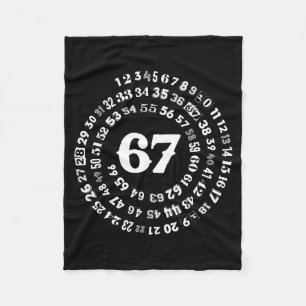 Six Seven Meme 6-7 Spiral Zahlen Druck Gen Z Gen Fleecedecke