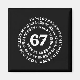 Six Seven Meme 6-7 Spiral Zahlen Druck Gen Z Gen  Magnet
