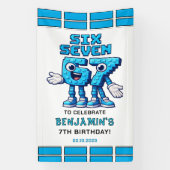 Six Seven Meme 7. Geburtstag | Lustig Trendig Banner (Vertikal)