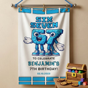 Six Seven Meme 7. Geburtstag Lustig Trendig Banner