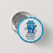 Six Seven Meme 7. Geburtstag | Lustig Trendig Button (Vorne & Hinten)