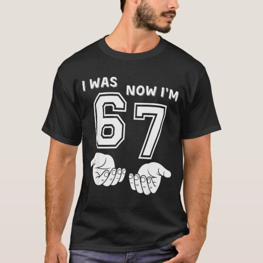 Six Seven Meme 7 Year Old Birthday Shirt Was 6 Now (Vorderseite)