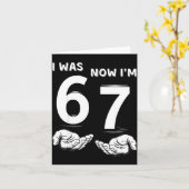 Six Seven Meme 7 Year Old Birthday Shirt Was 6 Now Karte (Gelbe Blume)