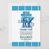 Six Seven Meme 7th Birthday | Funny Trendy Dankeskarte (Vorderseite)