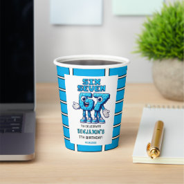 Six Seven Meme 7th Birthday | Funny Trendy Pappbecher