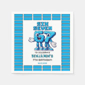 Six Seven Meme 7th Birthday | Funny Trendy Serviette (Vorderseite)