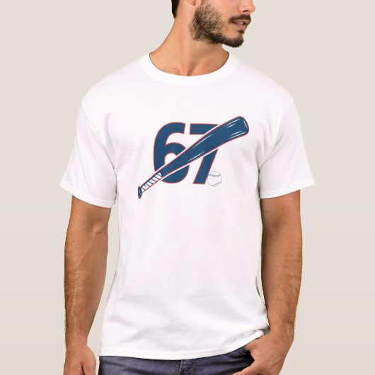 Six Seven Meme, Baseball Player, Baseball Fan T-Shirt (Vorderseite)