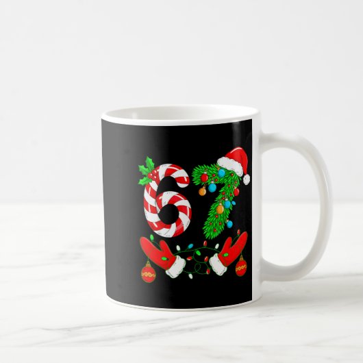 Six Seven Meme Christmas 67 Santa Christmas  Kaffeetasse (Rechts)