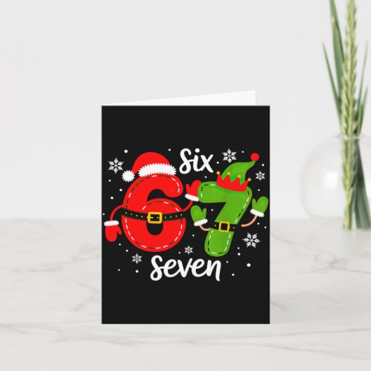 Six Seven Meme Christmas 67 Xmas  Karte (Vorderseite)