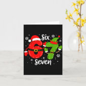 Six Seven Meme Christmas 67 Xmas  Karte (Gelbe Blume)