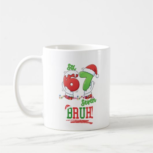Six Seven Meme Christmas Teen Mug Kaffeetasse (Links)