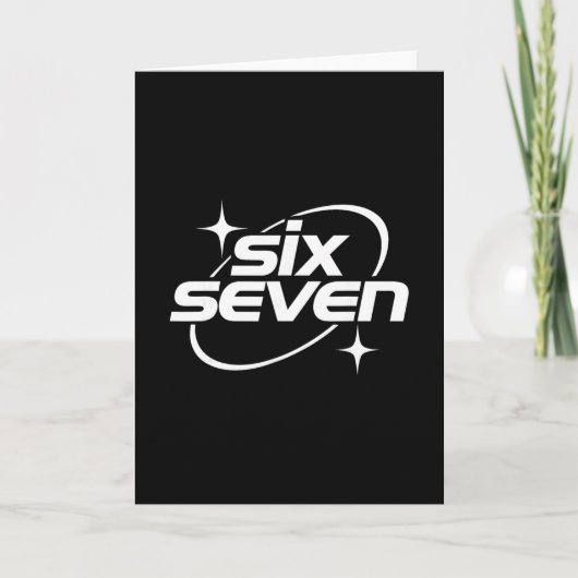 Six Seven Meme Cool Y2k 67 Gen Alpha Slang Karte (Vorderseite)