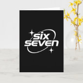Six Seven Meme Cool Y2k 67 Gen Alpha Slang Karte (Gelbe Blume)