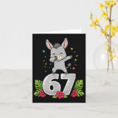 Six Seven Meme Dabbing Baby 67 Lustig Gen Z Apha Karte (Gelbe Blume)