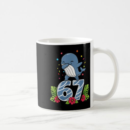 Six Seven Meme Dabbing Baby Whale 67 Funny Gen Z A Kaffeetasse (Rechts)