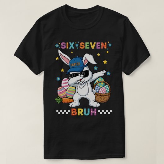 Six-seven Meme Frohe Ostern 2026 T-Shirt (Design vorne)
