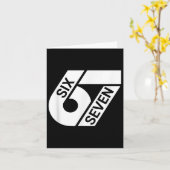 Six Seven Meme Funny Karte (Gelbe Blume)