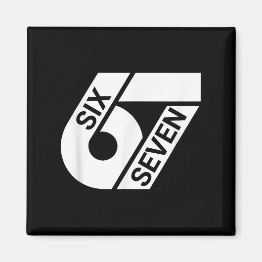 Six Seven Meme Funny Magnet (Vorne)