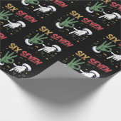 Six Seven Meme Funny Mean Guy Christmas Viral 6 7 Geschenkpapier (Ecke)