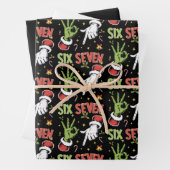 Six Seven Meme Funny Mean Guy Christmas Viral 6 7 Geschenkpapier Set (Beispiel)
