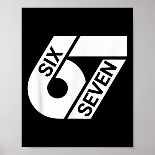 Six Seven Meme Funny Poster (Vorne)
