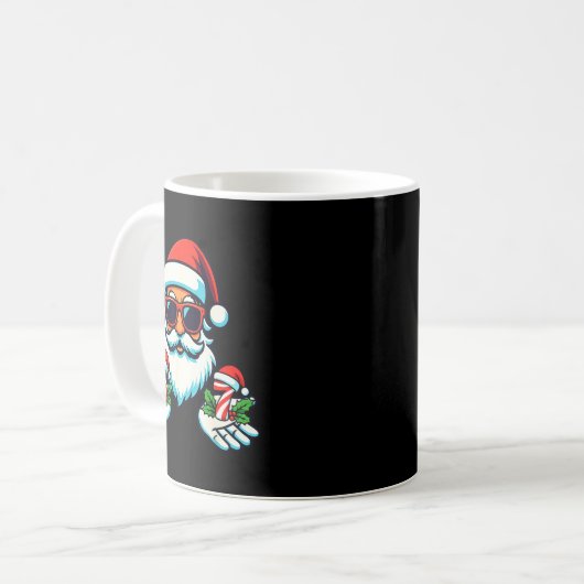Six Seven Meme Funny Santa Christmas Humor Kaffeetasse (Vorderseite Links)