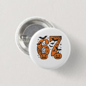 Six Seven Meme Halloween 67 Mason Spooky Button (Vorne & Hinten)