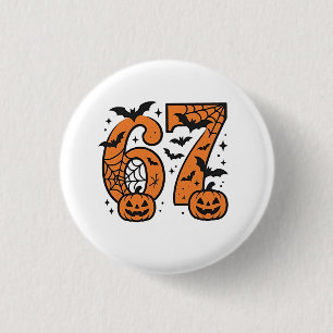 Six Seven Meme Halloween 67 Mason Spooky Button