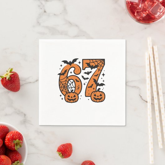 Six Seven Meme Halloween 67 Mason Spooky Serviette (Beispiel)