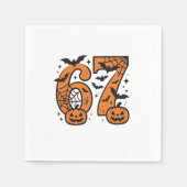 Six Seven Meme Halloween 67 Mason Spooky Serviette (Vorderseite)