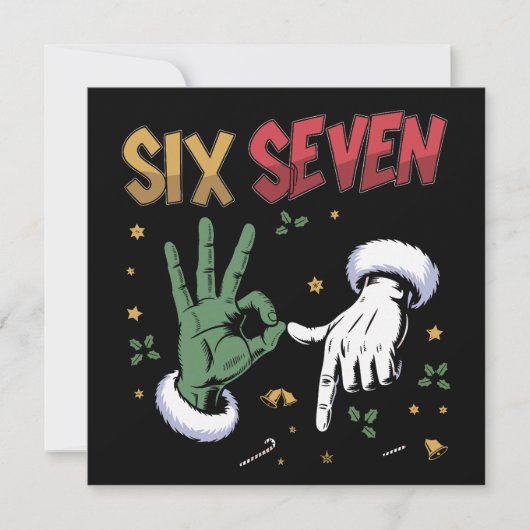 Six Seven Meme Lustiger Böser Typ Weihnachten Vira (Vorderseite)