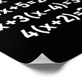 Six Seven Meme Math Algebra Pun Solve For X 67 Bra Poster (Ecke)