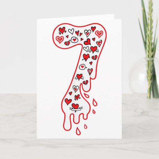 Six Seven Meme Nummer 7 Paare Matching Valentinsta Karte (Vorderseite)