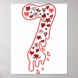 Six Seven Meme Nummer 7 Paare passend Valentinstag Poster