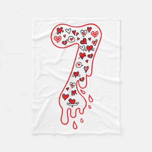 Six Seven Meme Nummer 7 Paare passend zum Valentin Fleecedecke (Vorderseite)
