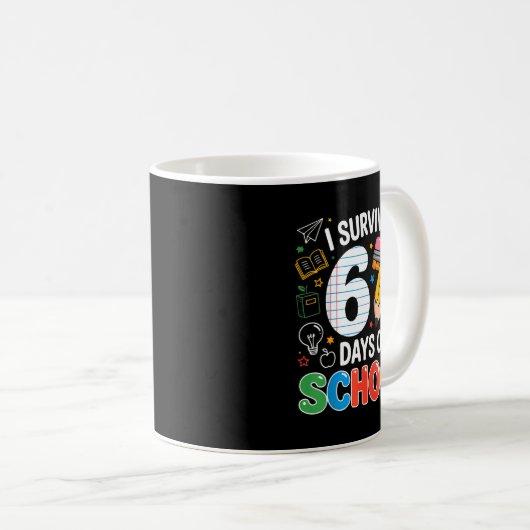 Six Seven Meme Survived 67 Days Of School Student  Kaffeetasse (VorderseiteRechts)