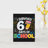 Six Seven Meme Survived 67 Days Of School Student Karte (Gelbe Blume)