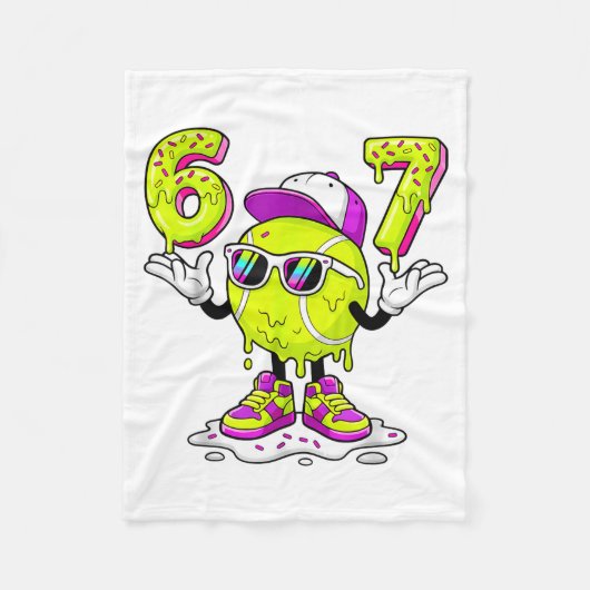 Six Seven Meme Tennis Ice Cream Drip 67 For Kids B Fleecedecke (Vorderseite)