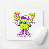 Six Seven Meme Tennis Ice Cream Drip 67 For Kids B Mousepad (Mit Mouse)