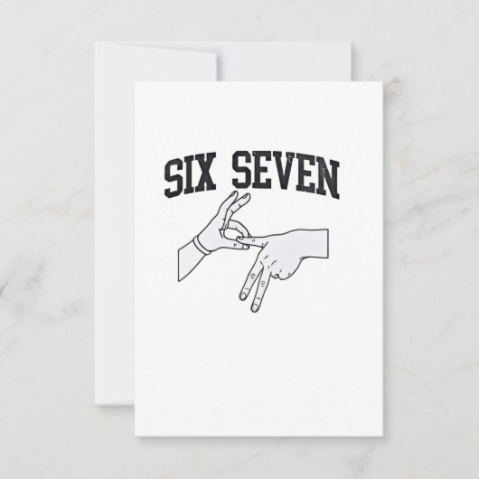 Six Seven Meme Viral 67 Mason Sign Language Dankeskarte (Vorderseite)