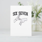 Six Seven Meme Viral 67 Mason Sign Language Dankeskarte (Stehend Vorderseite)